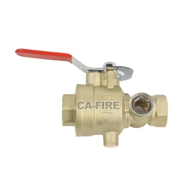 Vanne de vidange du système d'arrosage d'incendie - Vanne de contrôle de l'eau durable en laiton / acier pour les systèmes de protection contre les incendies